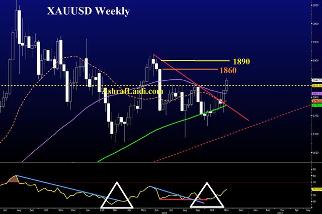 Gold Weekly Nov 10 2021 1890? - Gold Weekly Nov 10 2021 (Chart 1)