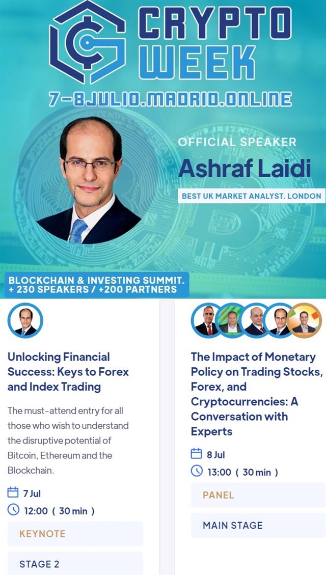 Madrid Cryposummit Jul 2023 Ashraf in Madrid's Crypto/Forex Summit Friday & Saturday - Madrid Cryposummit Jul 2023 (Chart 1)
