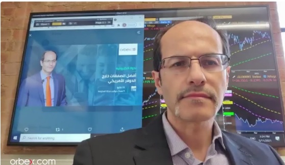 تداول العملات بدون مخاطر الدوار الأميركي - Orbex Webinar Video May 14 2021 (Chart 1)