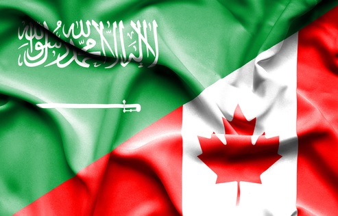 الصلات المالية بين كندا والسعودية - Saudi Canada Flags (Chart 1)