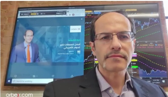 تداول العملات بدون مخاطر الدوار الأميركي - Orbex Webinar Video May 14 2021 (Chart 1)